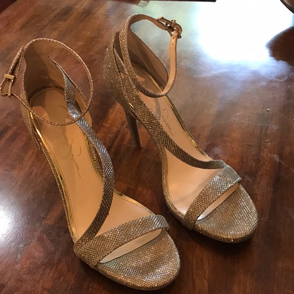 Jessica Simpson Shoes - Jessica Simpson Strappy Gold Sandles